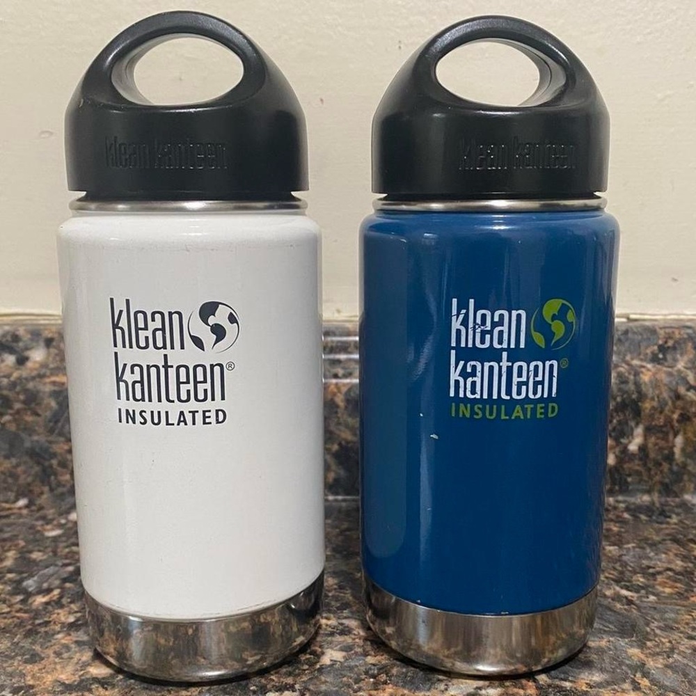 Klean Kanteen Insulated Bottles - White and Blue